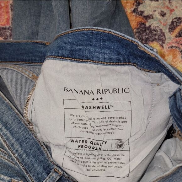 Banana Republic High Rise Skinny Distress Washwell Denim Jeans 34 Tall / 18 Nwt - Picture 3 of 8